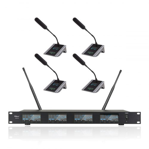 4 Channels UHF Conference Wireless Microphone